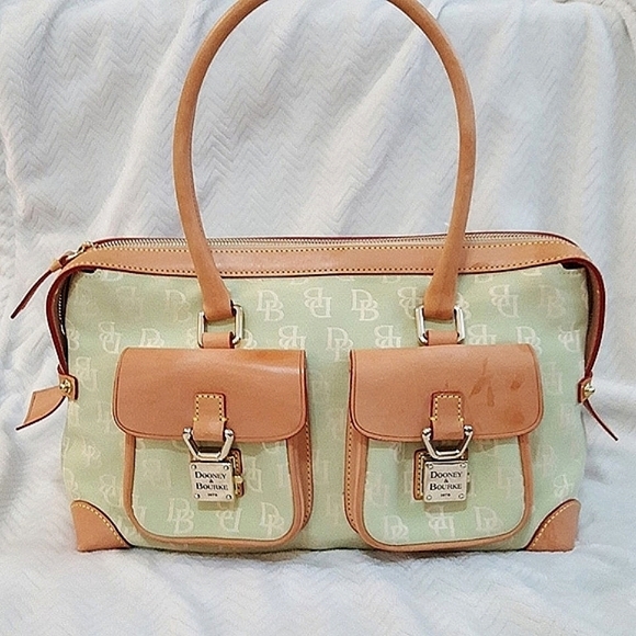 Dooney & Bourke Handbags - Vintage Dooney & Bourke Double Pocket Tote Bag Satchel Purse